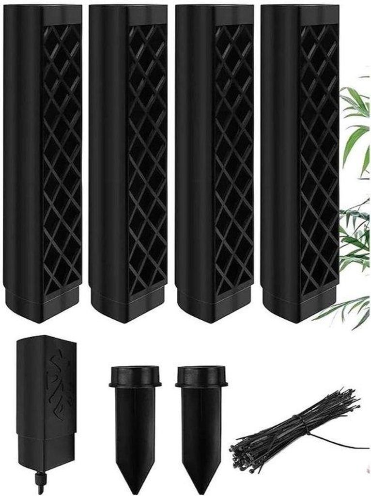 Kokos-Steckdornstütze - 245 cm - Schwarz - Natürlich - Kokosfaser