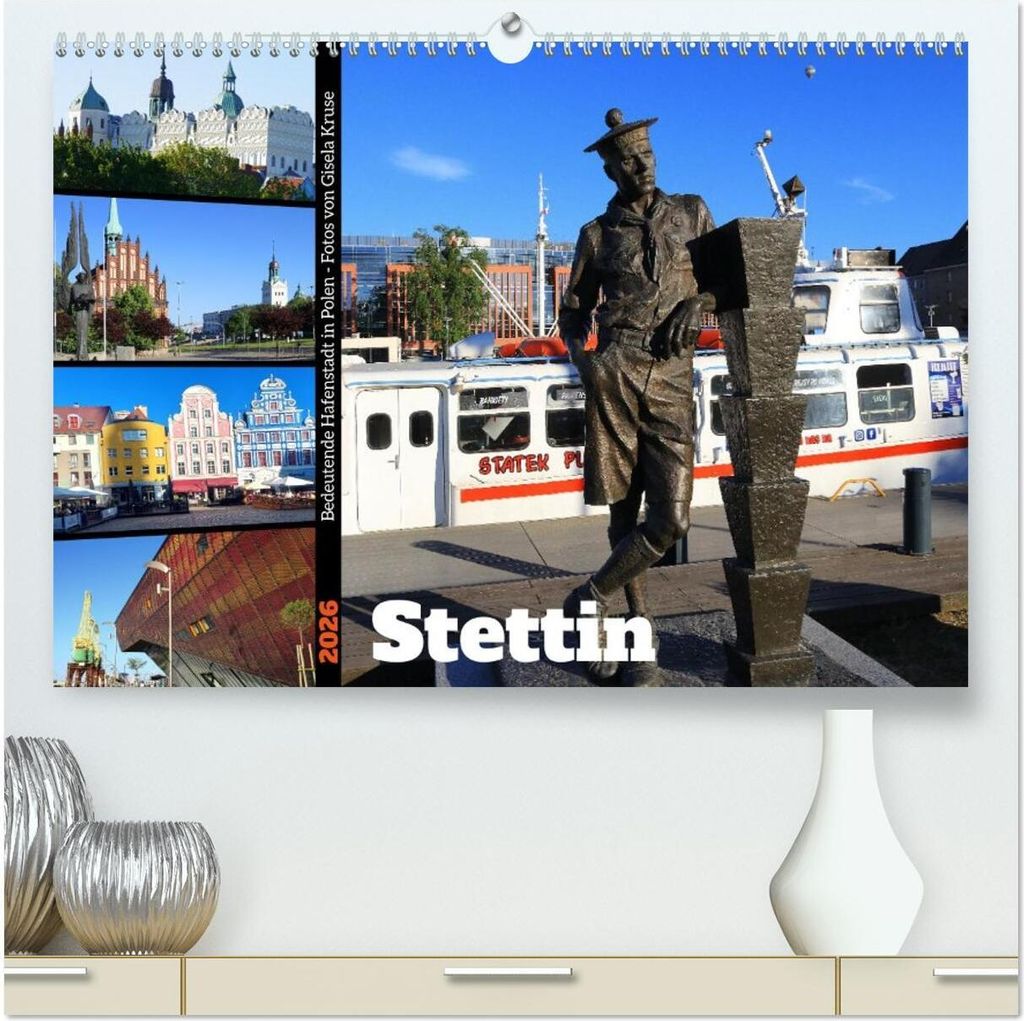 Stettin - Bedeutende Hafenstadt in Polen (hochwertiger Premium Wandkalender 2026 DIN A2 quer), Kunstdruck in Hochglanz