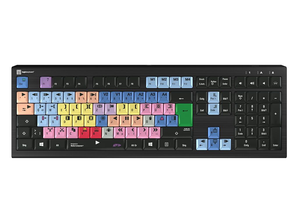 LogicKeyboard Avid Media Composer Slim Line - Tastatur - USB - Deutsch (LKB-MCOM4-AJPU-GR)