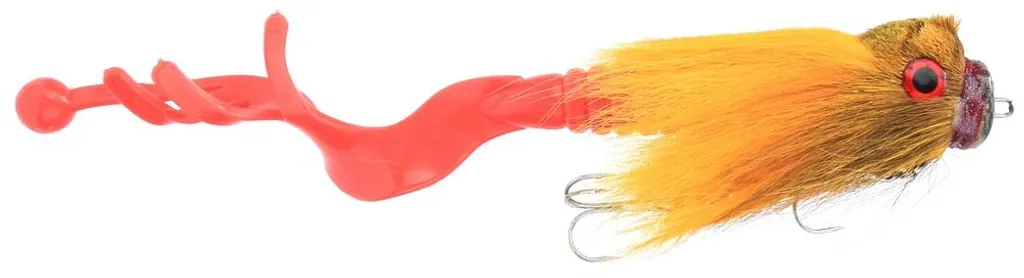 Leurre souple souris jaune en résine pour la pêche aux carnassiers 65g