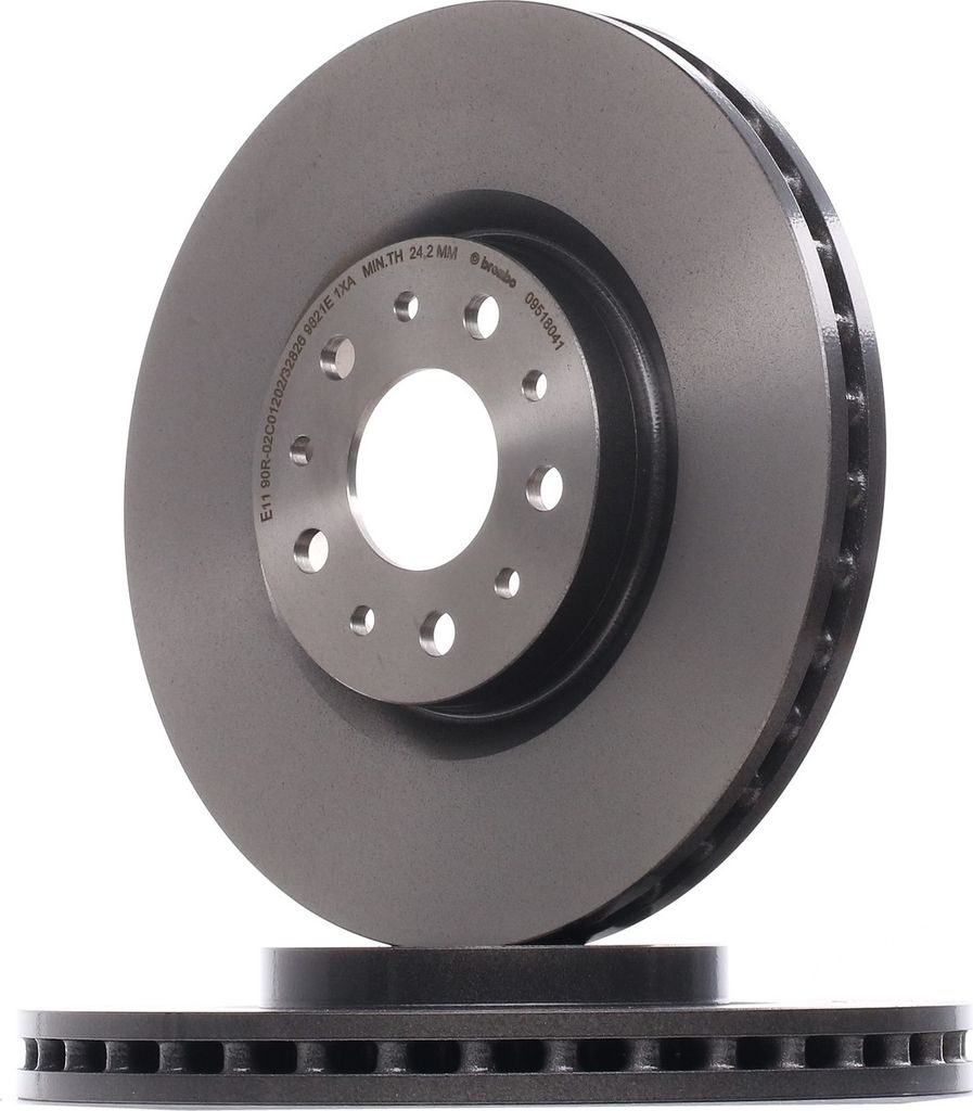 2x BREMBO Bremsscheibe 09.5180.41 für FIAT TIPO Schrägheck Produktbild 