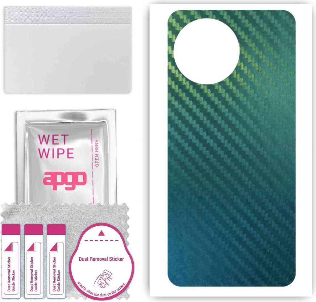 apgo Rückseite Schutzfolie, Skin, kompatibel mit Realme 11 5G, Hinten Displayschutzfolie aus Vinylfolie, kratzfest, einfache Montage - Kohlenstoff...