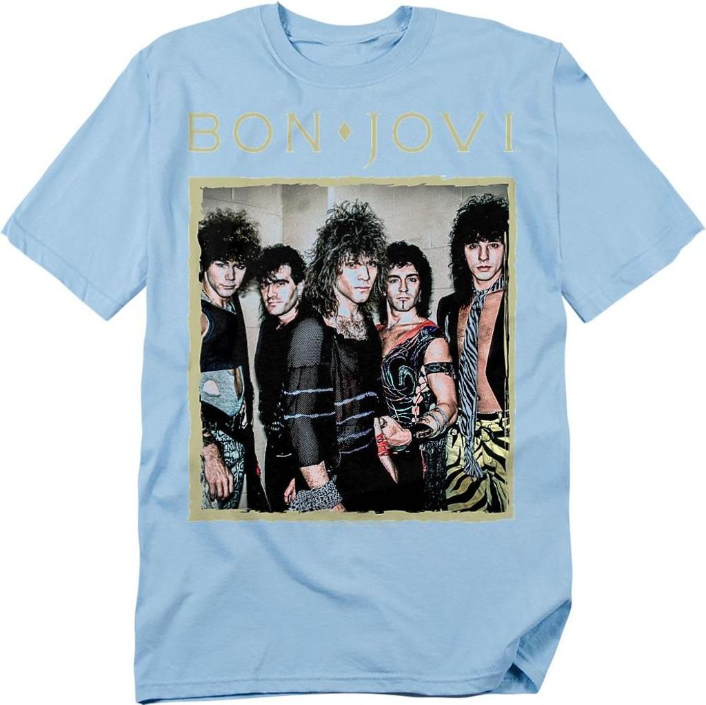 Bon Jovi - T-Shirt für Herren/Damen Uni TV21604 (3XL) (Hellblau)