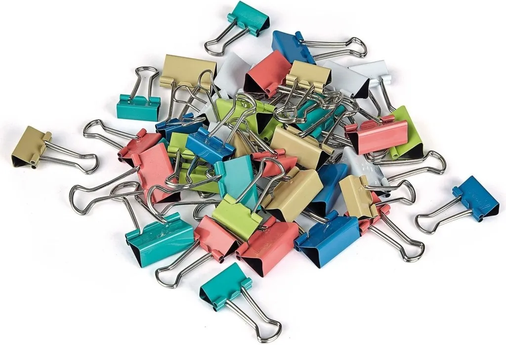 Pince à papier en métal Maul 215 robuste et colorée - Pack de 24 unités