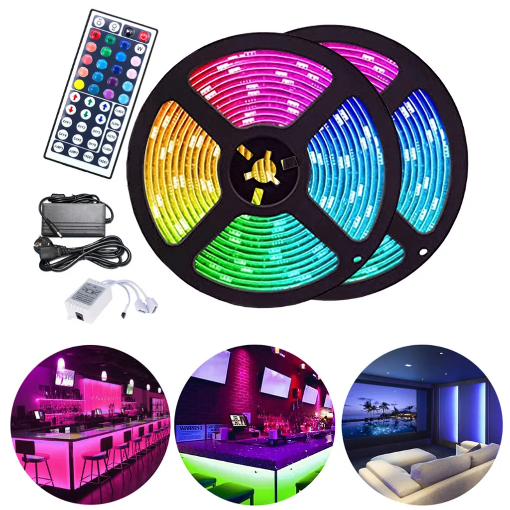 Striscia LED RGB 10 Metri SWANEW IP20 - Chip 5050 ad Alta Efficienza
