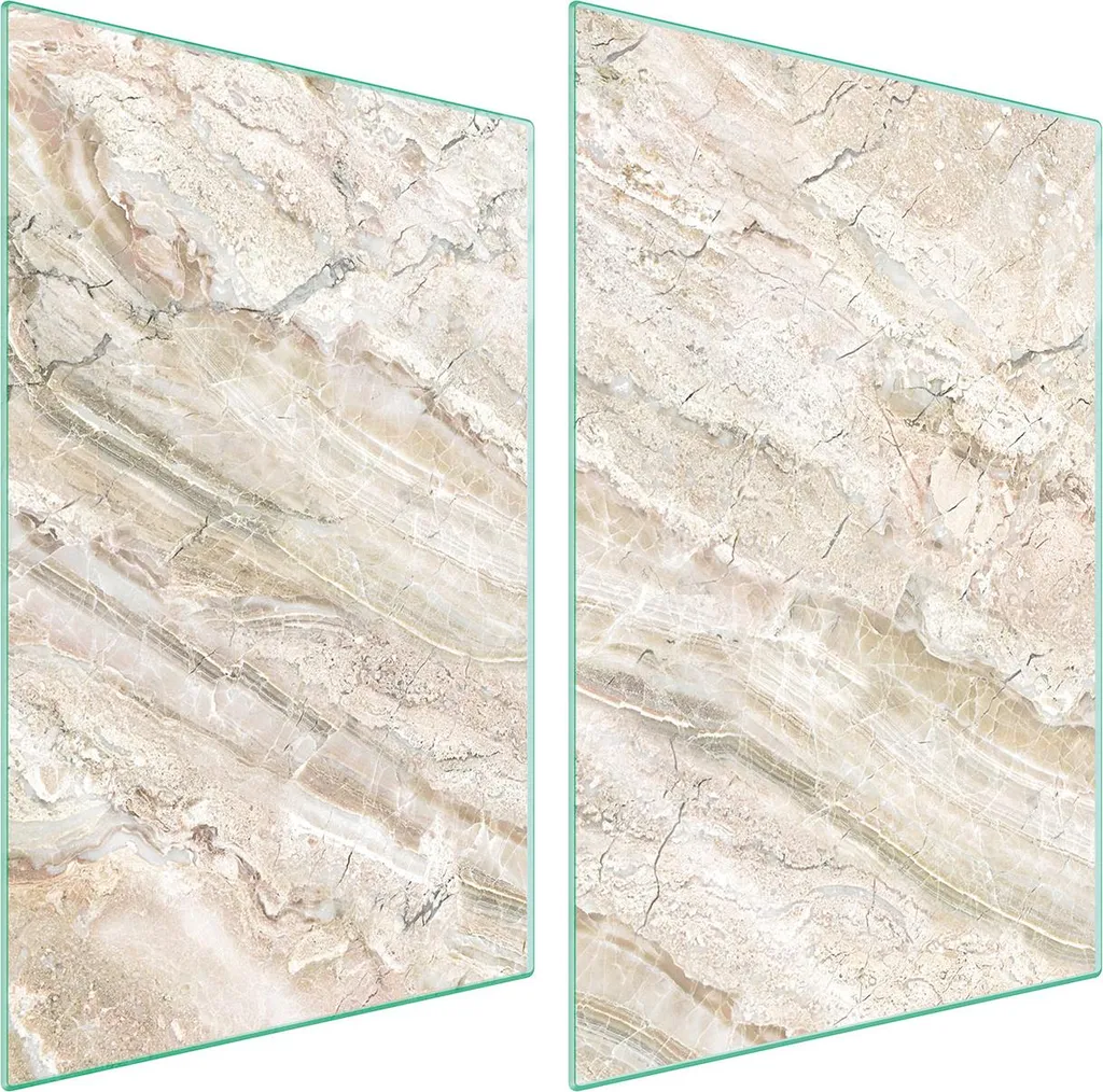 Coprifornelli 2 Pezzi 35x52 Marmo Beige - Proteggi la tua Cucina