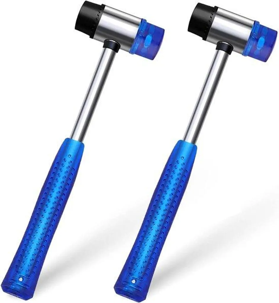 Marteau caoutchouc 25 mm à frappe douce antichoc lot de 2 pour finitions