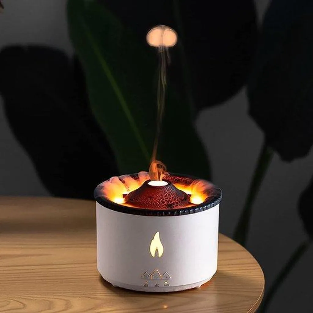 Humidificateur à flamme ultra-silencieux blanc 360ml avec arrêt auto