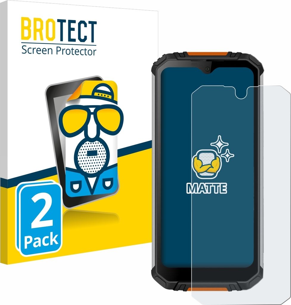 2x BROTECT Schutzfolie für Oukitel WP6 Displayschutz Displayschutzfolie Folie Matt Entspiegelungsfolie