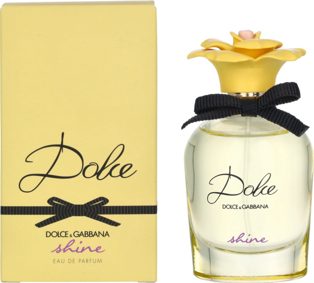 A box and bottle of Dolce & Gabbana Dolce Shine Eau de Parfum.