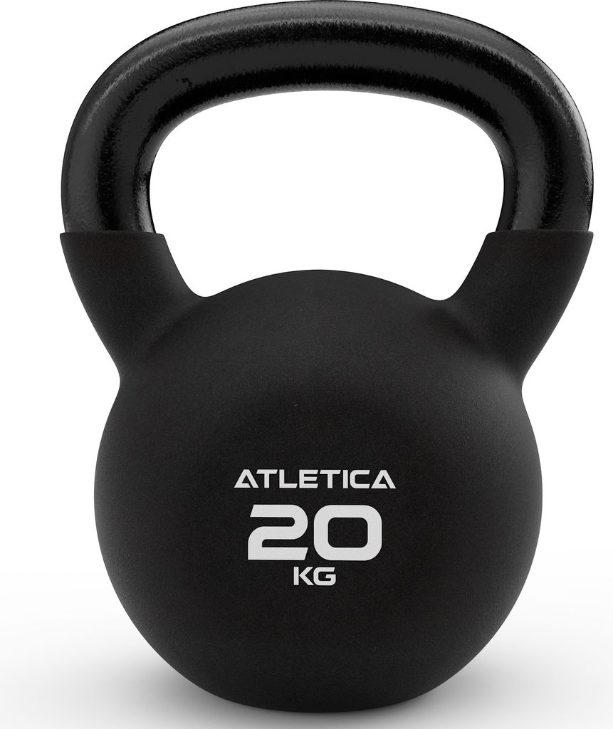 ATLETICA Kettlebell | 20kg | hochwertiger Look & Feel | doppelt Neopren beschichtet