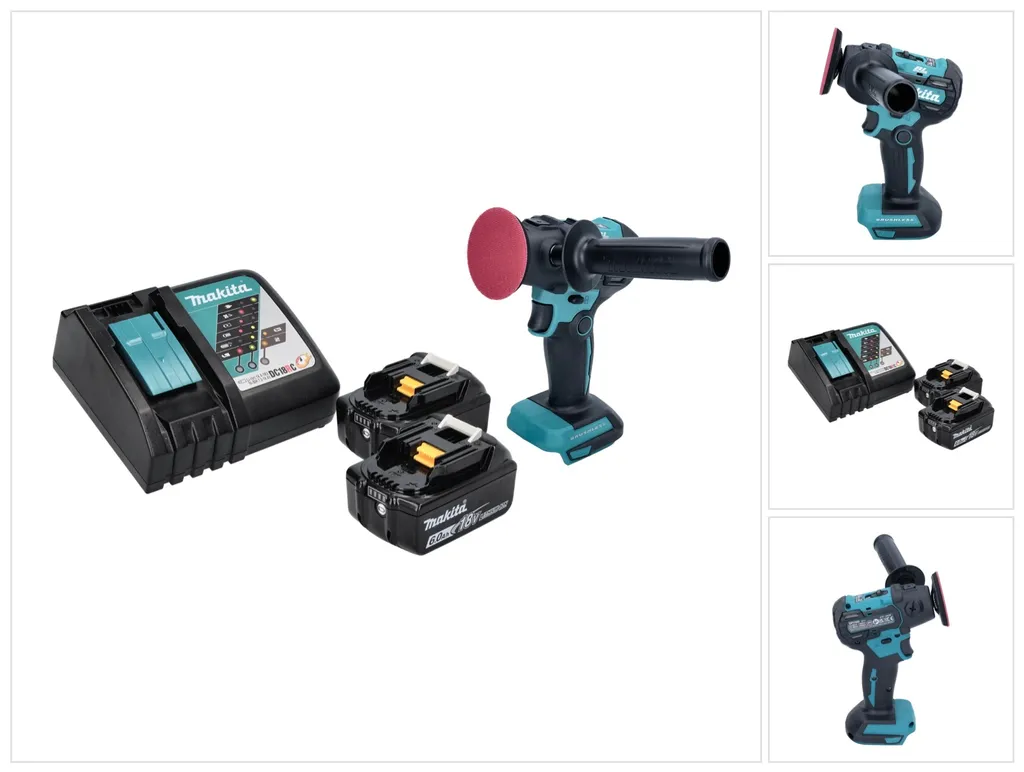 Polisseuse ponceuse Makita DPV300RG 18V avec plateaux de 50 et 80 mm