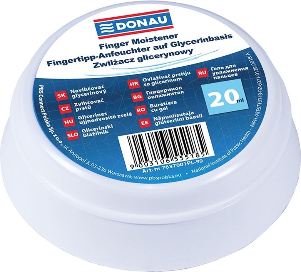 Donau, Nawilżacz do palców, glicerynowy, 20 ml Zdjęcie produktu 