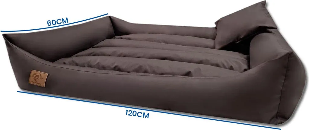 Couchage chien XXL imperméable et anti-rayures en polyuréthane gris