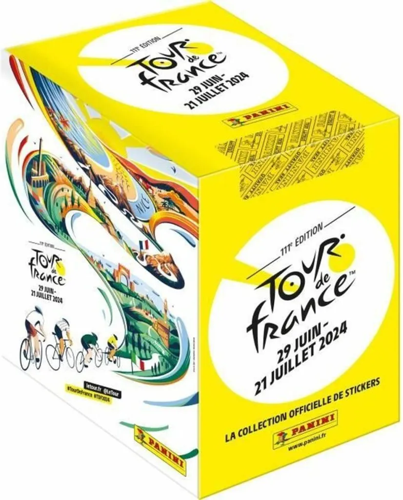 Panini Tour de France 2024 - Boîte de 180 autocollants de collection