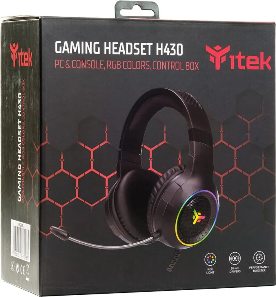 Micro-casque de jeu itek H430 Noir avec isolation phonique passive - 2