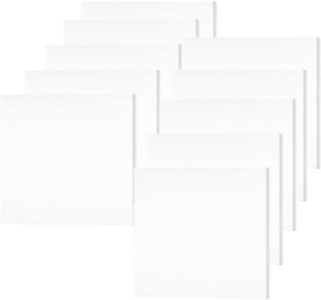 Famanu Mini-Canvas-Set 10 Stück (15x15 cm) – Weißes Baumwoll-Canvas – Für Öl/Acryl/Aquarell – Blanko Malleinwand