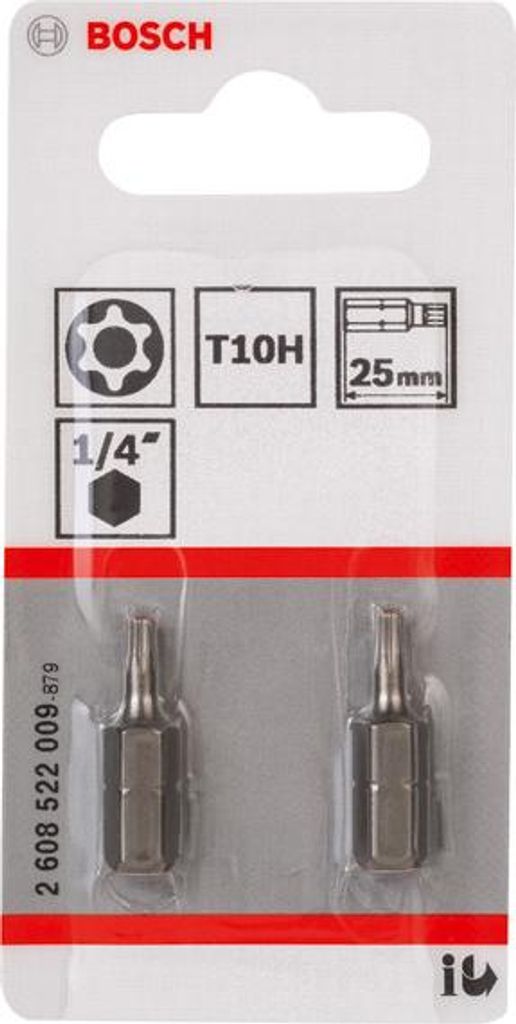 T10H Security-Torx -Schrauberbit Extra-Hart, 2 Stk.