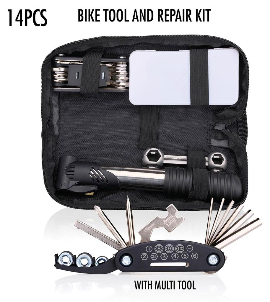 14-teiliges Fahrradwerkzeug-Set im EVA-Etui Produktbild 