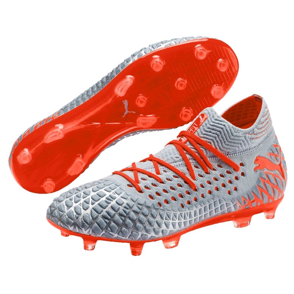 Puma Herren Fußballschuhe Future 4.1 Netfit FG/AG 105579 61 in blau/rot, Farbe:Blau, Herren Schuhe:45