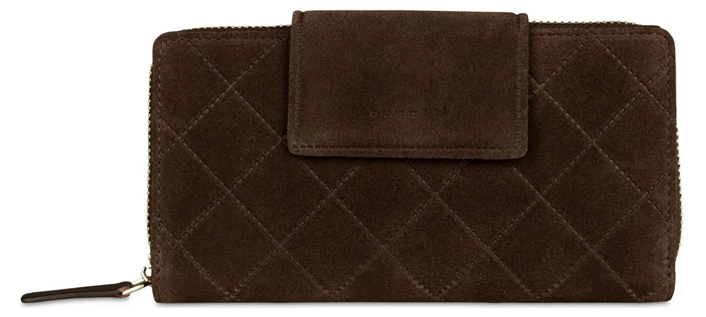Portefeuille bugatti Fabia Ladies Long Zip Marron en Simili Cuir