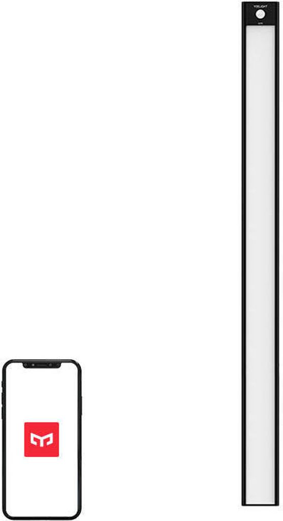 Yeelight Closet Sensor Light, Unterbauleuchte mit Bewegungssensor, 2700K, warmweiß, 60cm, schwarz