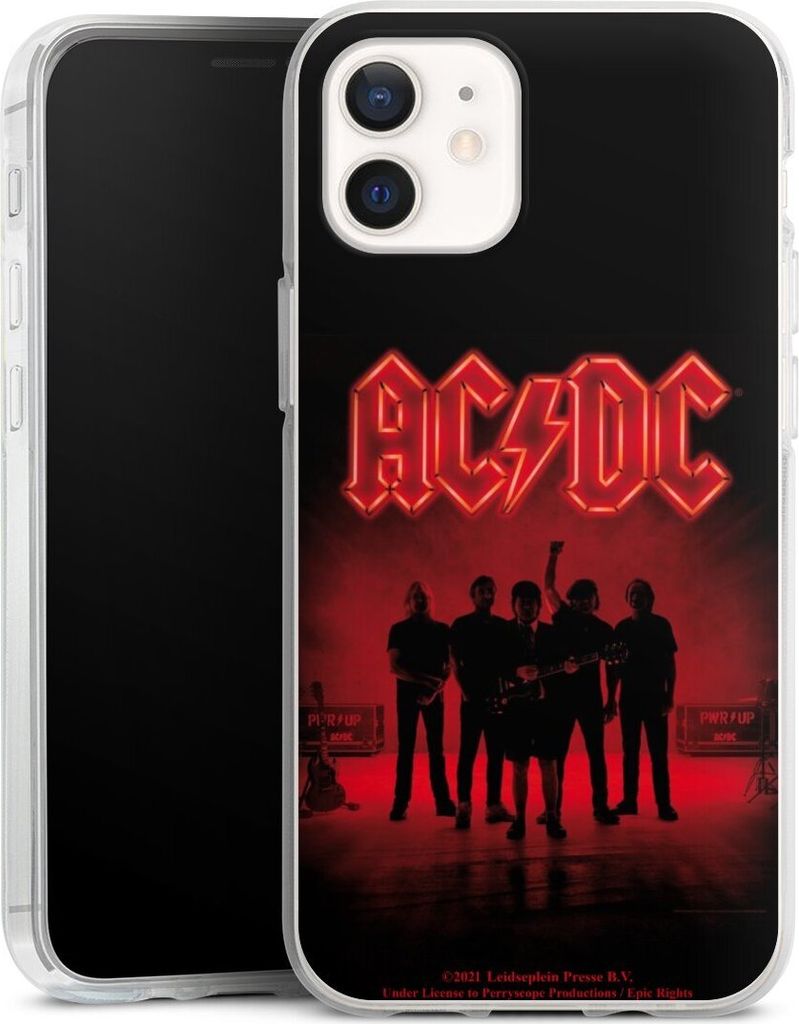 DeinDesign Handyhülle für Apple iPhone 12 Pro Silikon Hülle Case Smartphone Schutzhülle ACDC Band Offizielles Lizenzprodukt