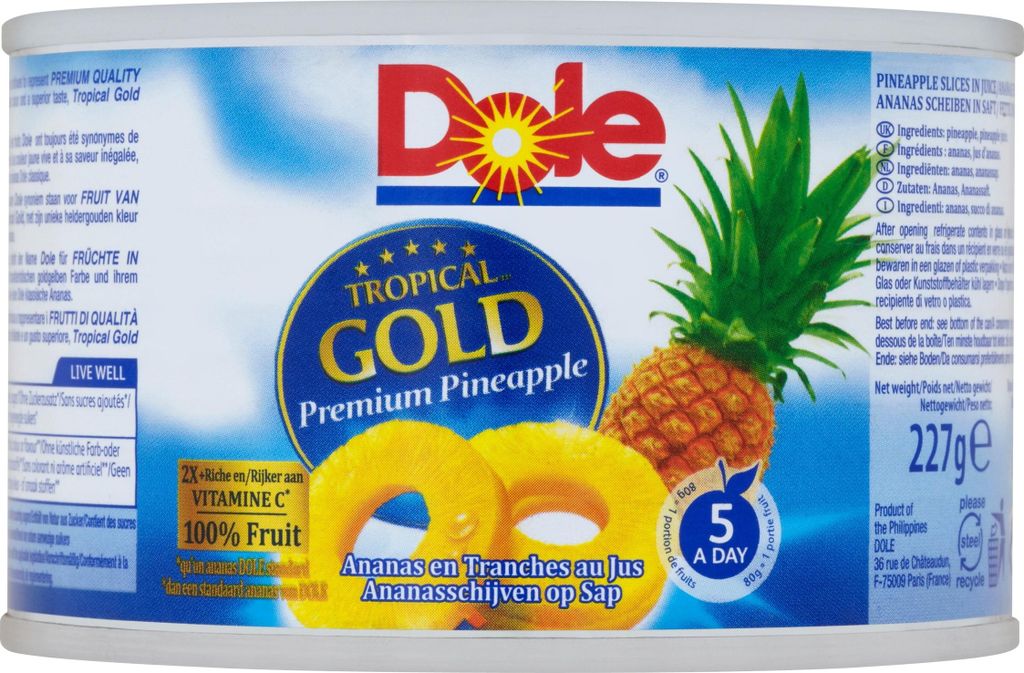 Ananas w plastrach Dole 227 g Obrázok produktu 
