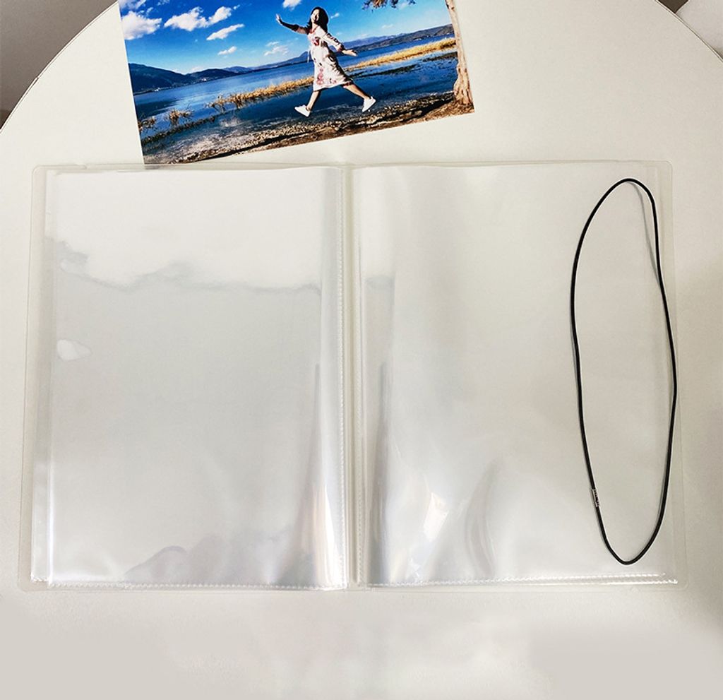 INF Vertikales Fotoalbum - Transparentes PVC-Erinnerungsbuch 9 Inch