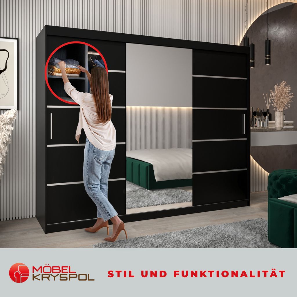 Kleiderschrank, Schiebetürenschrank Schlafzimmer, Schrank Produktbild 5
