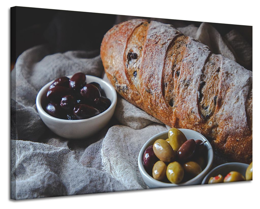 Leinwanddruck Küche Brotlaib 120x80 cm