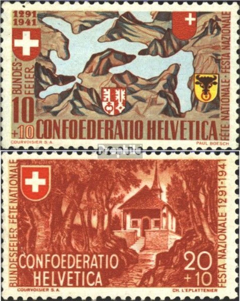 Briefmarken Schweiz 1941 Mi 396-397 (kompl.Ausgabe) gestempelt 650 J.Eidgenoss.
