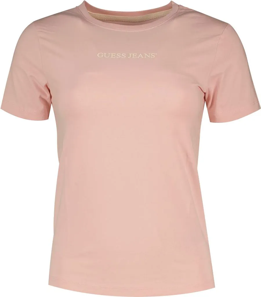Haut à Manches Courtes Guess Jeans Rose XL - Coupe Ajustée et Féminine