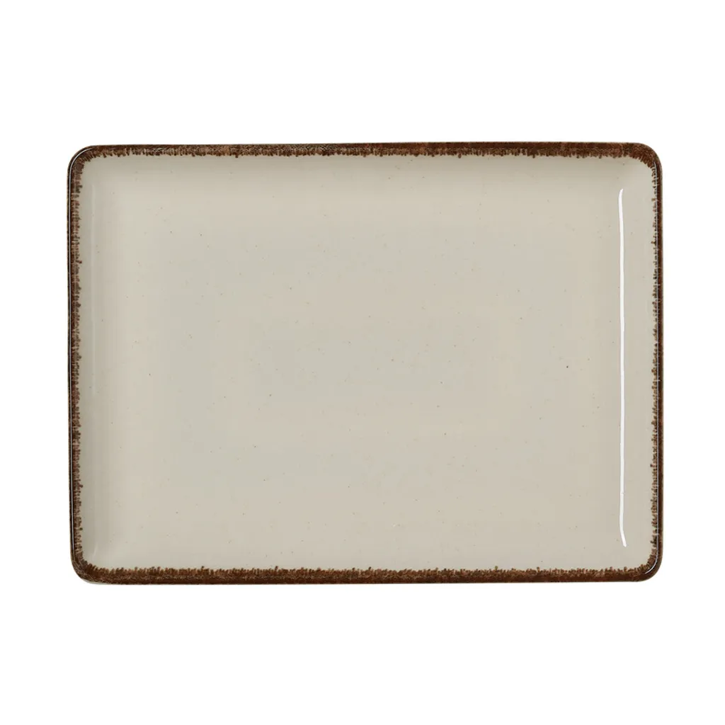 Set 6 Piatti Gourmet SMILLA 27x20 cm Sabbia | Piatti Piani per Chef