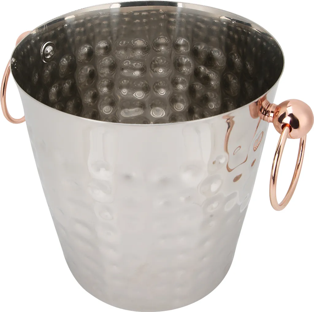 Seau à champagne élégant pour mariage - Vasque à glace argentée 24cm