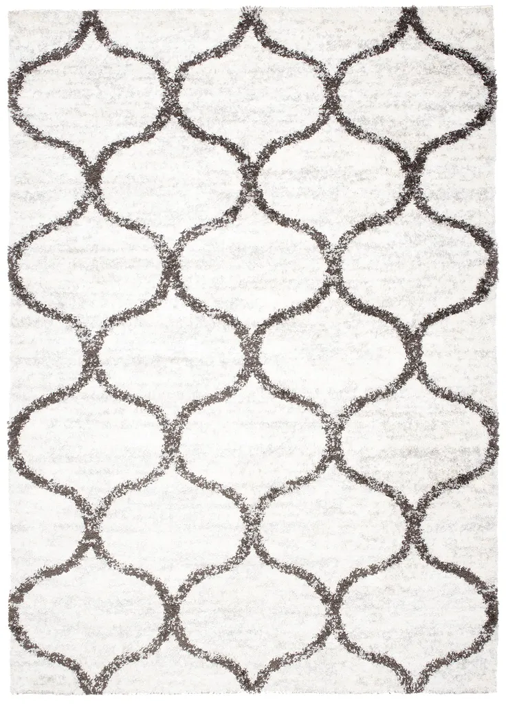 Tapis de Chambre à Coucher à Poils Longs 140 x 200 cm Style Scandinave