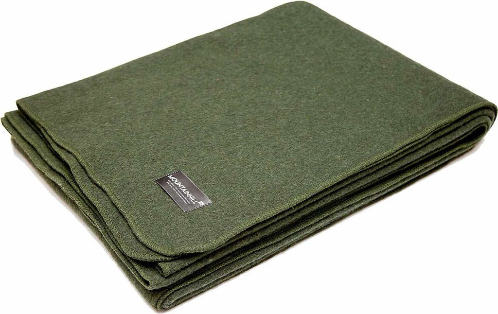 Militär Wolldecke 225x150cm, Farbe:Oliv