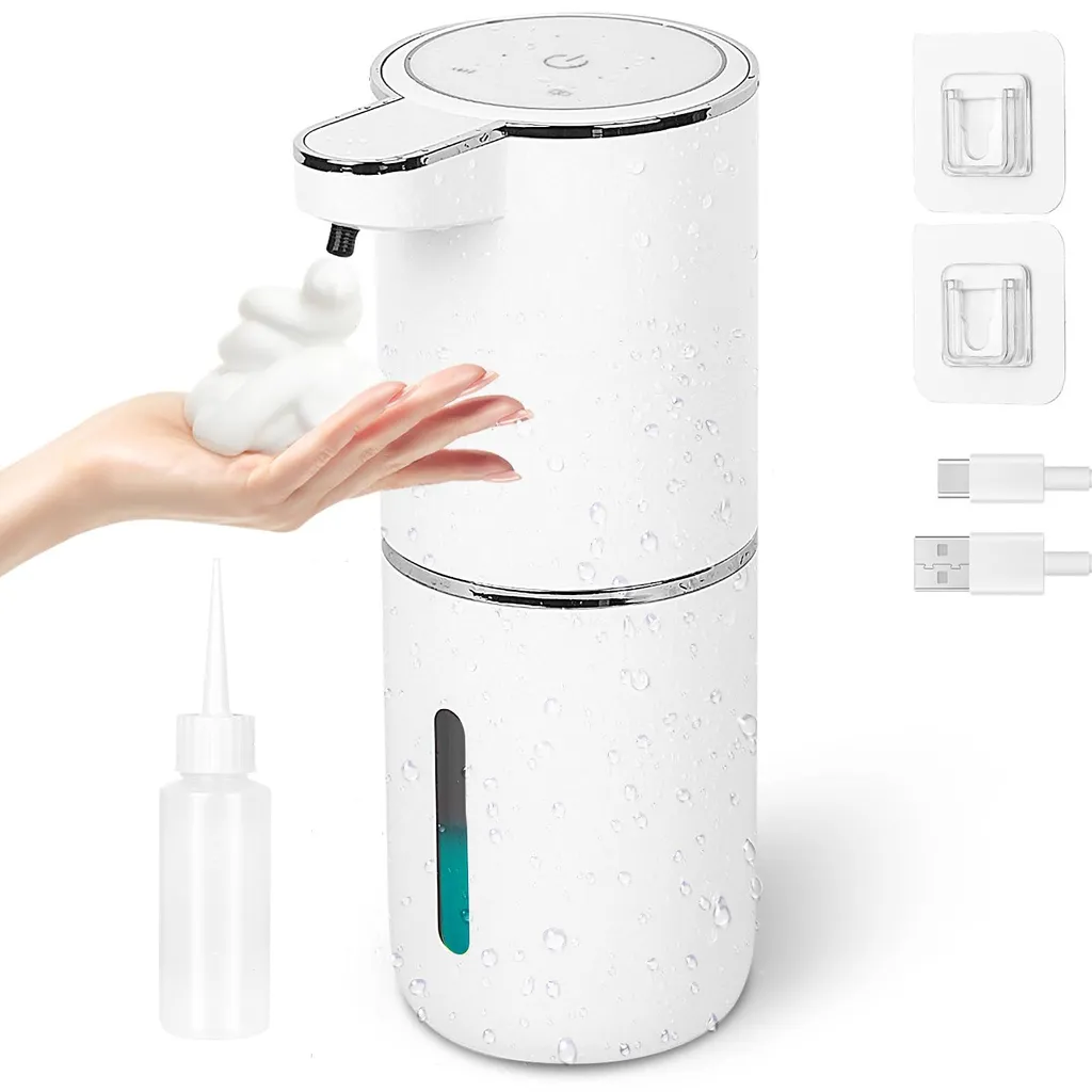 Distributeur de savon moussant mural sans contact rechargeable de 380ml