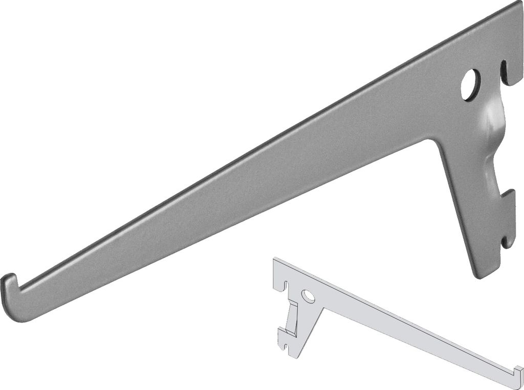 Träger 1-reihig, 3 Haken silber 600 mm