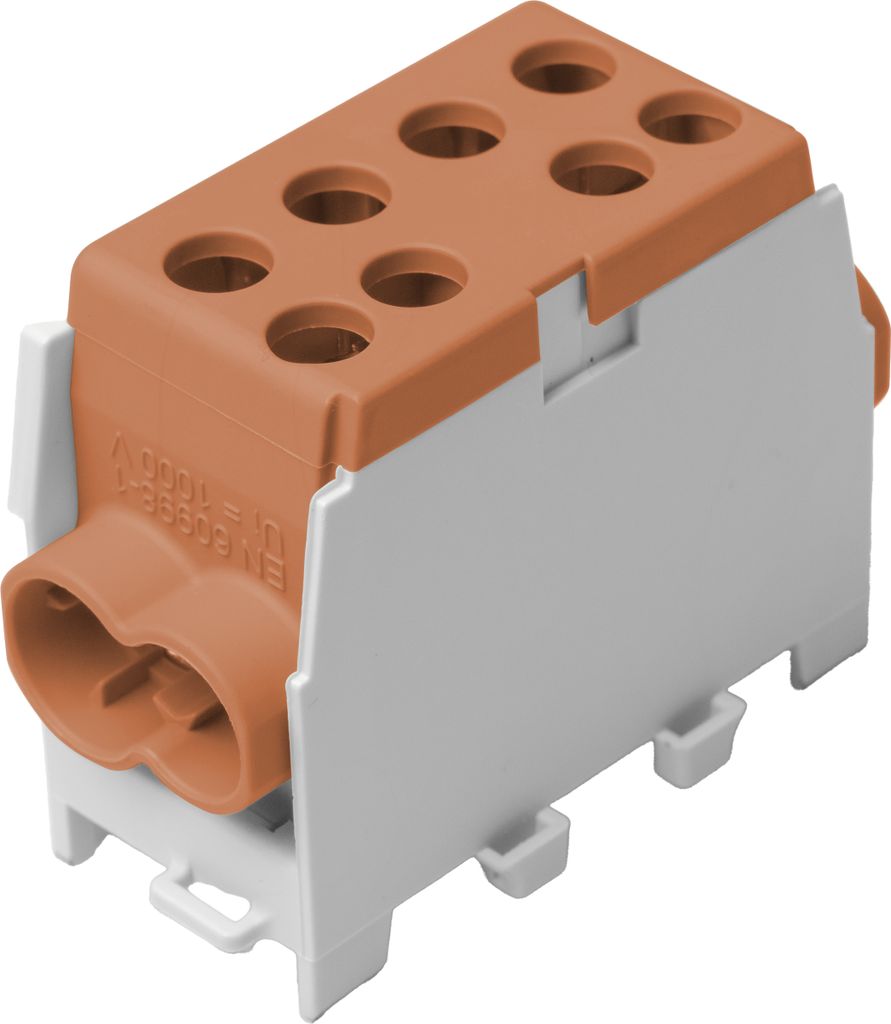 Pollmann HLAK35 1/2 Braun TH35 Hauptleitungsklemme Abzweigklemme Klemmblöcke Verteilerklemme