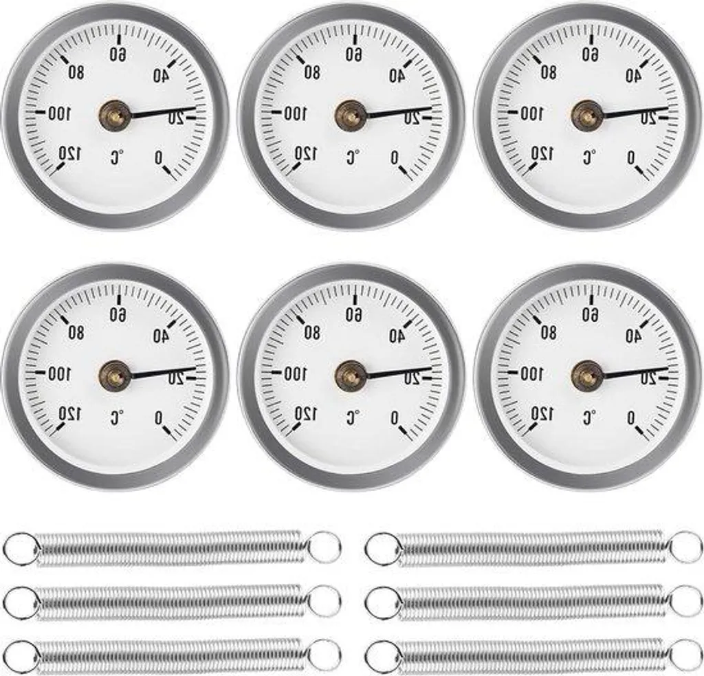 Thermomètre à cadran analogique 63mm pour systèmes de chauffage central