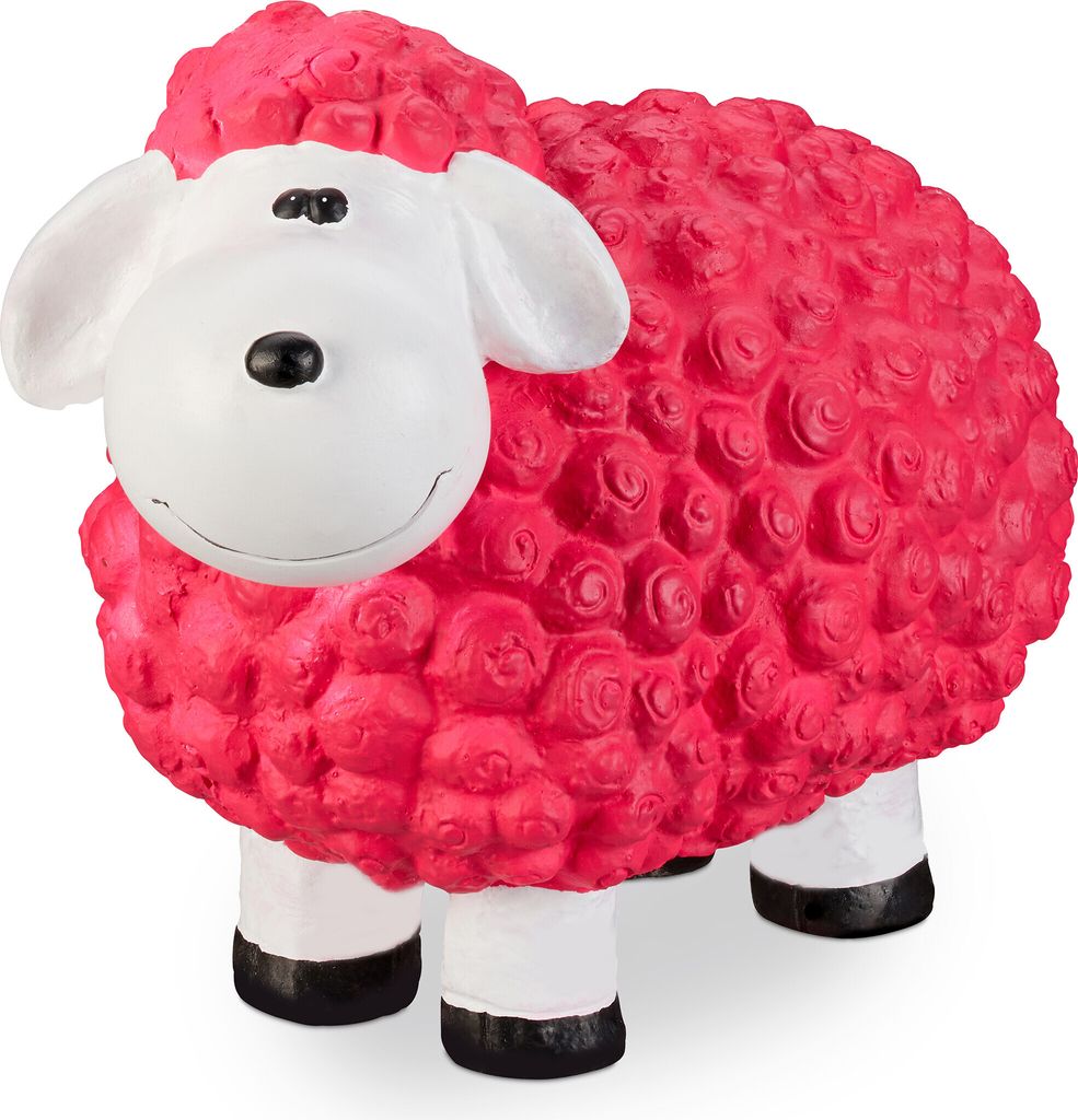Relaxdays XXL Gartenfigur Schaf, Tierfigur, wetterfest, Produktbild 