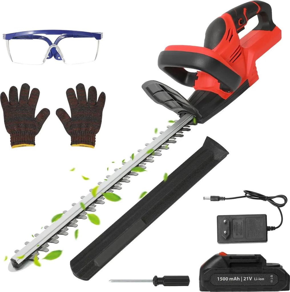 Akku-Heckenschneider, Dual-Action-Klinge, leichtes Design, 1 Batterie