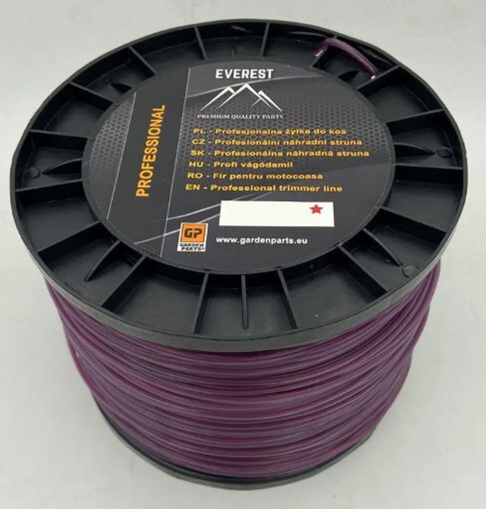 Ligne de coupe en étoile 3,0mm 250m fiolet pour débroussailleuse