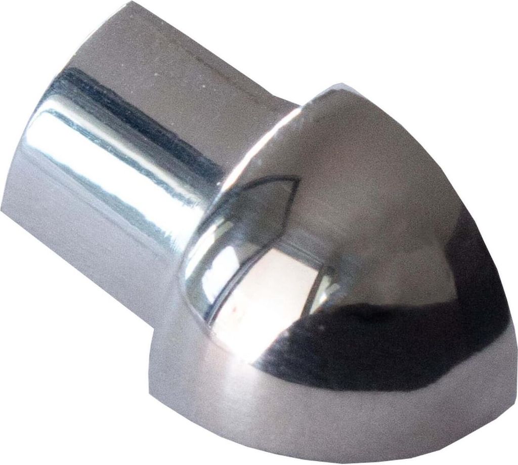 Dalsys Außeneck für Fliesenschiene Viertelkreisprofil Edelstahl Poliert 8mm, Fliesenprofil
