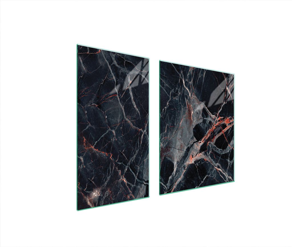 Glasschutzplatte Für Herd 90X52 Marmor