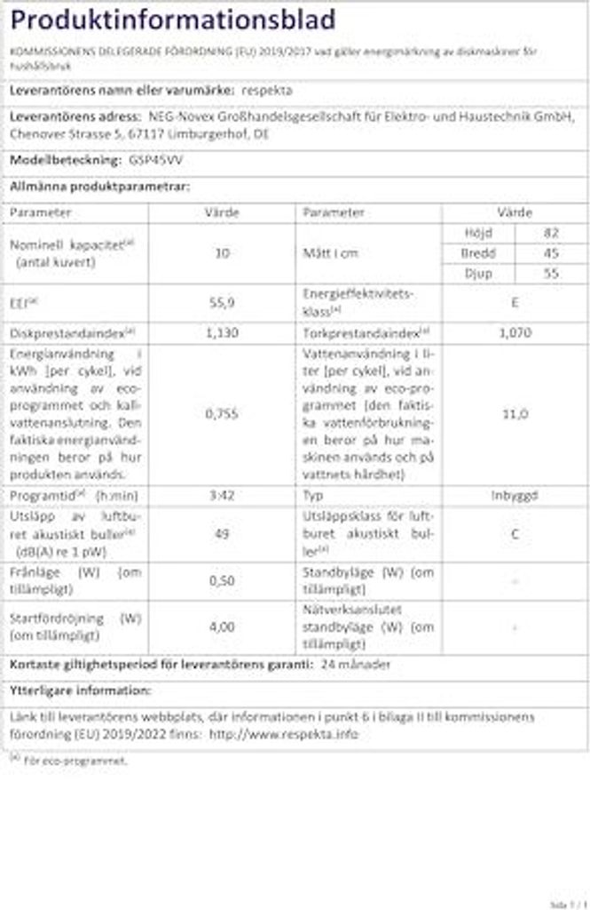 Respekta Spülmaschine vollintegriert 45 Produktbild 19