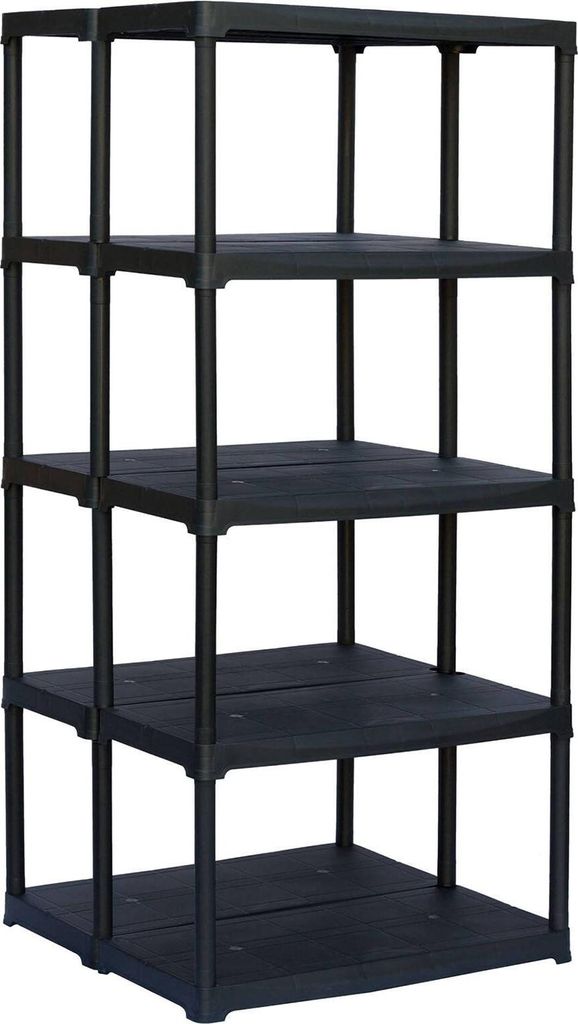 Dammendol Outdoor-Garderobe, Outdoor-Regal, Mehrzweck-Balkongarderobe, Outdoor-Schrank, 100 % Italy, Anthrazit, 80 x 59 x 176 cm