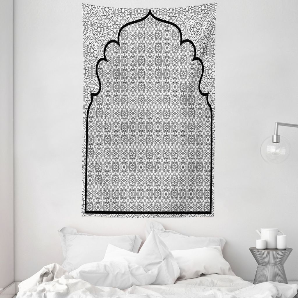 ABAKUHAUS marokkanisch Wandteppich und Tagesdecke, Turkish Ottoman Mosaik aus Weiches Mikrofaser Stoff Waschbar ohne Verblassen Digitaldruck, 140 x...