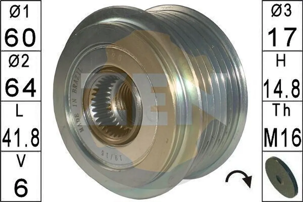 Stop bruits courroie : Roue libre alternateur ZN5626 pour Opel et Trax